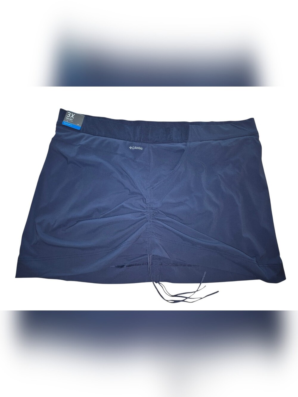Columbia All Season Navy Side Ruche Jupe Skort Short Plus Size 3x New With Tags